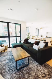 Blush Alpine living room, Host Revy